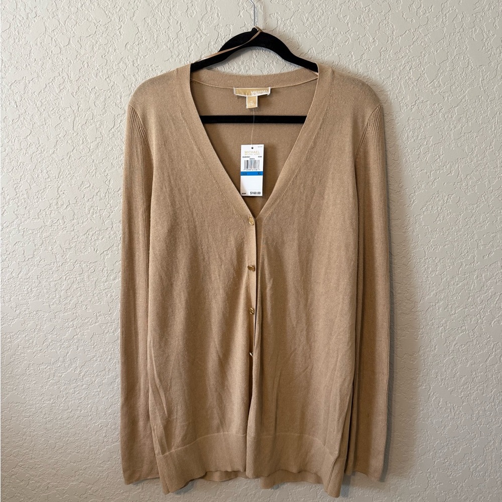 Women's Tan Cardigan Sweater